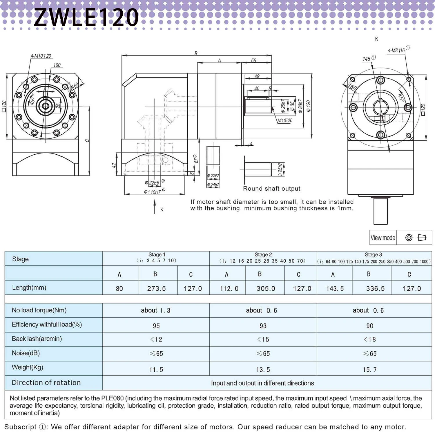 zwle120 speed gear reducer